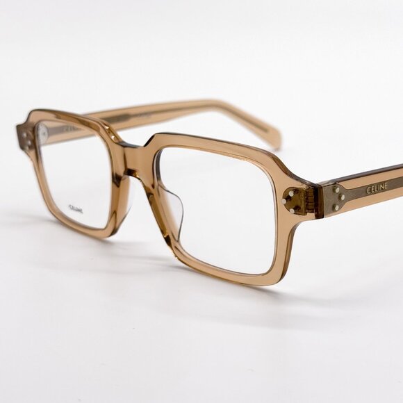 NEW CELINE CL50144U 045 SQUARE BEIGE EYEGLASSES UNISEX CELINE - Picture 2 of 10